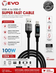 KABEL EVO USB TO C PZ-C008T 100W 120CM